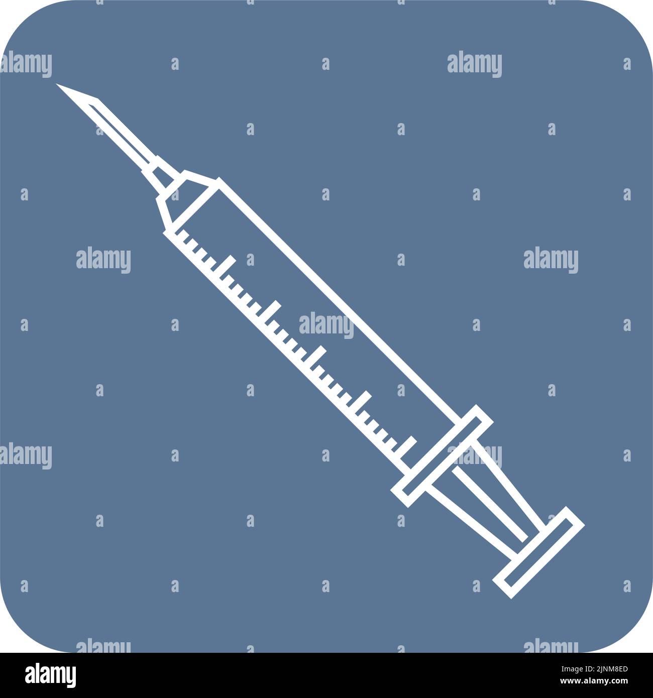 Illustrazione di una siringa usata per la vaccinazione Illustrazione Vettoriale