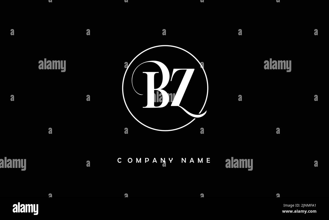 Monogramma ZB, BZ Abstract Letters Logo Illustrazione Vettoriale
