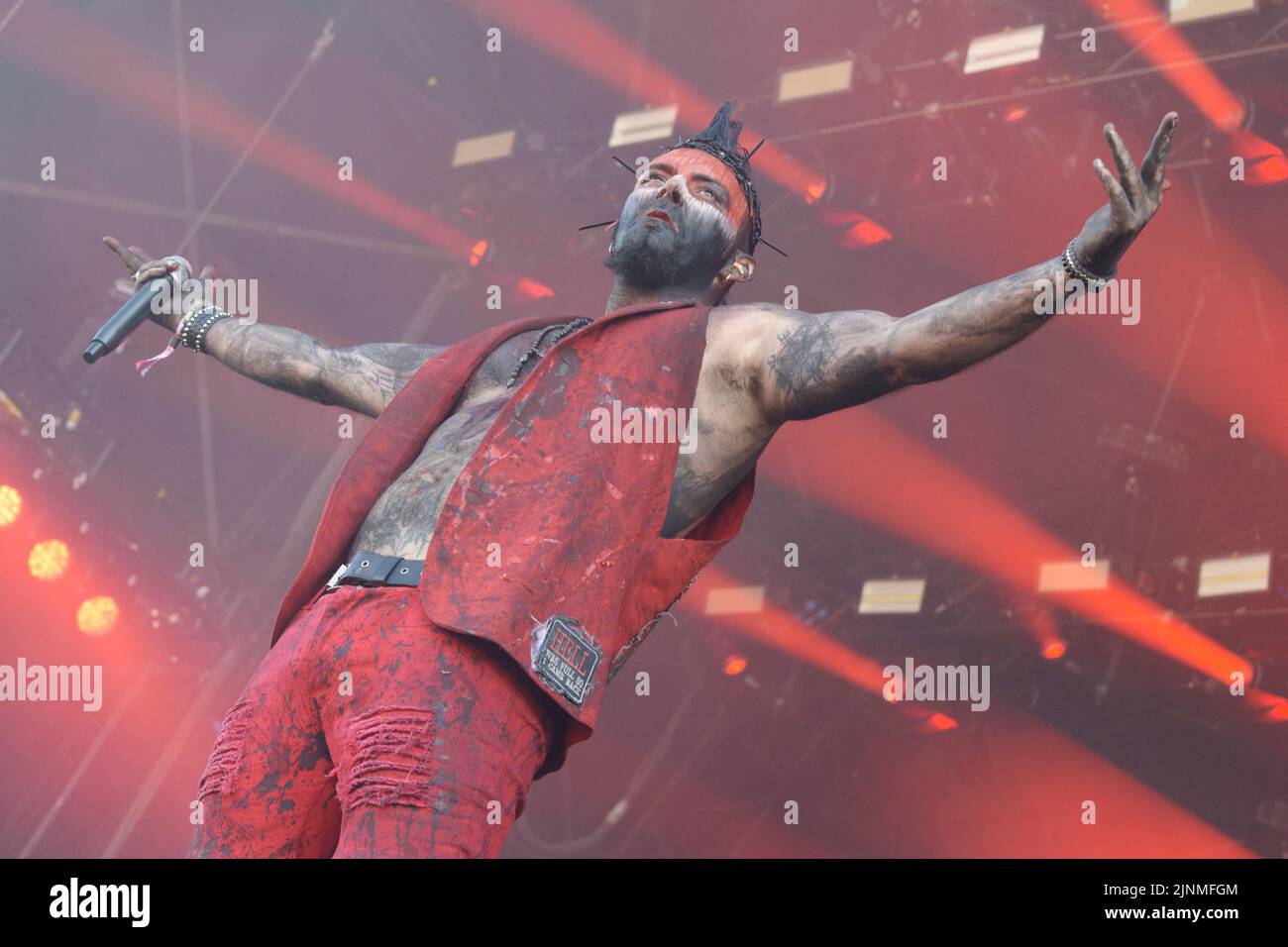 Catton Park, Regno Unito, 12 agosto 2022, Red Method apre il palco principale al Bloodstock Open Air Festival. Credit: Will Tudor/Alamy Live News Foto Stock