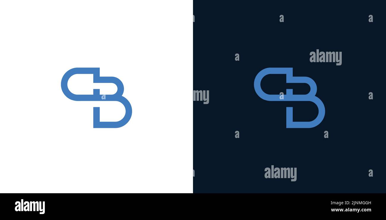 Design moderno ed esclusivo del logo PB Initals Illustrazione Vettoriale