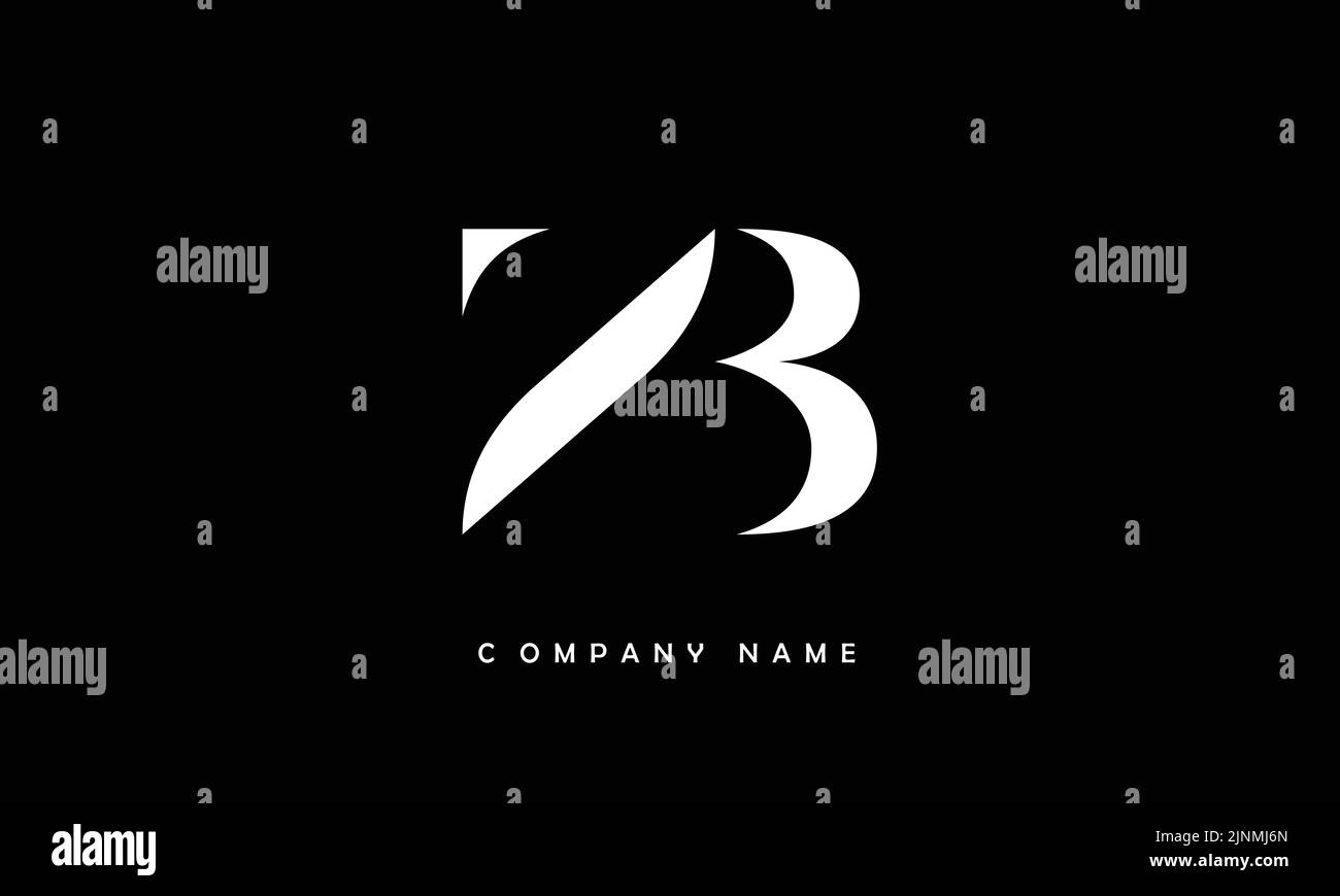 Monogramma ZB, BZ Abstract Letters Logo Illustrazione Vettoriale