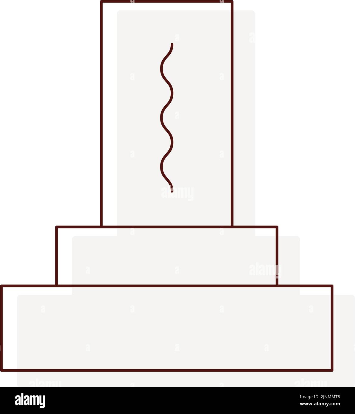 Icona funeraria in bianco e nero, lapide Illustrazione Vettoriale