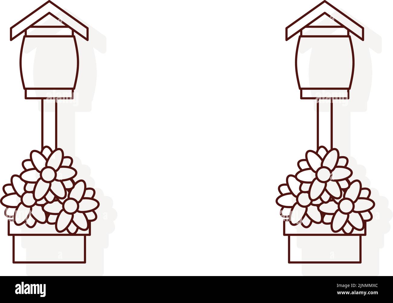 Icona funeraria a linea sottile, lanterna Illustrazione Vettoriale
