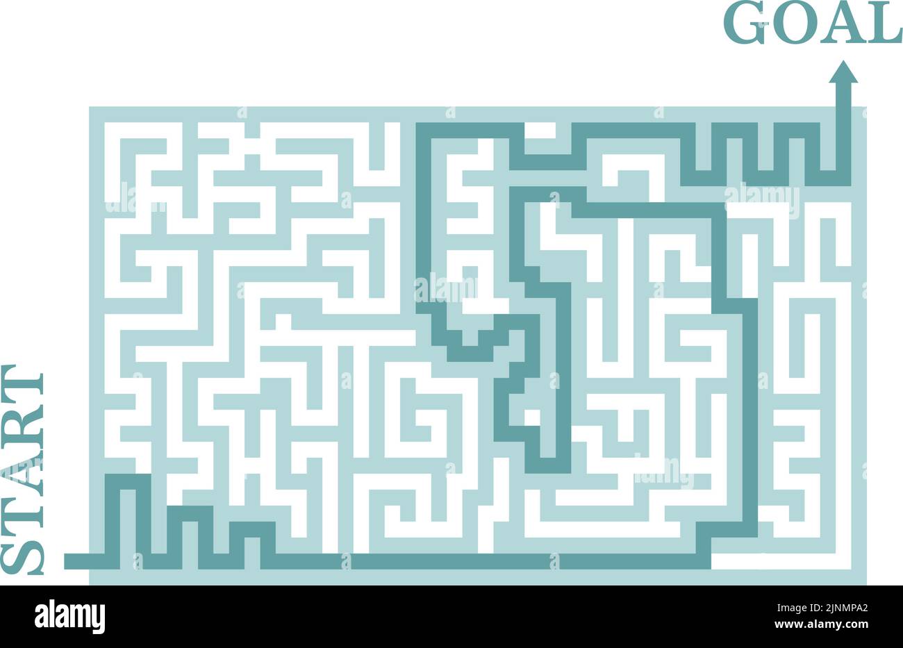 Labirinto, gioco educativo per addestrare il cervello, con risposte Illustrazione Vettoriale