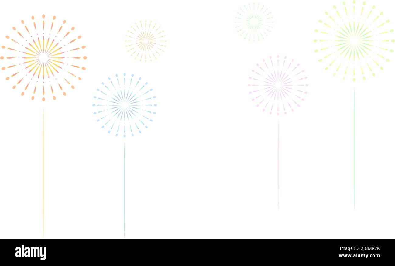 Fuochi d'artificio su sfondo bianco (trasparente) Illustrazione Vettoriale