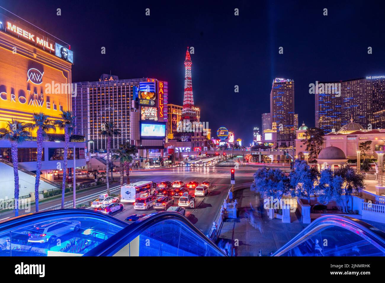 Strip View at Night, Las Vegas, Nevada Stati Uniti, USA Foto Stock