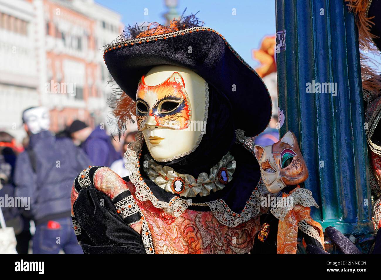 Donna in costume con maschera, carnevale, carnevale a Venezia