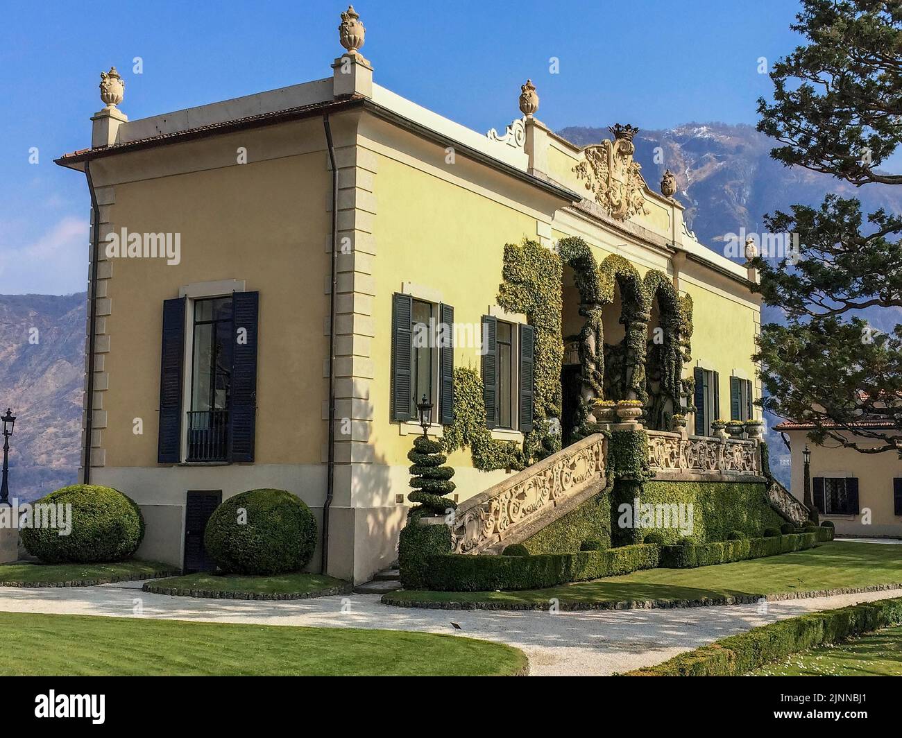 Villa del Balbianello, location per film James Bond Casino Royal, Lavedo Peninsula, Lenno, Lago di Como, Lago di Como, Lombardia, Italia Foto Stock
