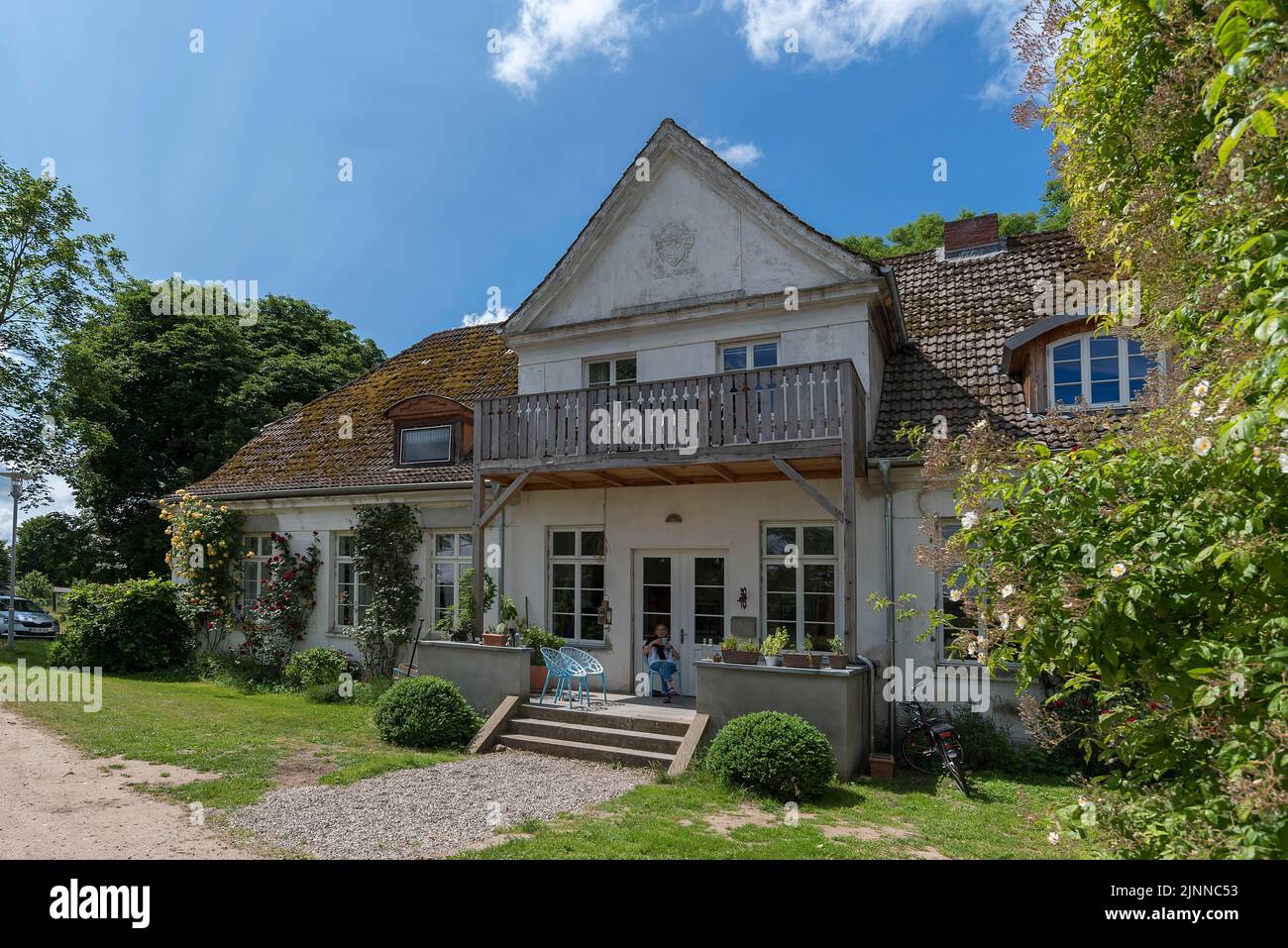 Vecchia casa padronale, costruita nel 1922, Meclemburgo-Pomerania occidentale, Germania Foto Stock