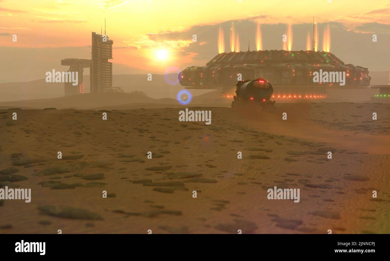 Stazione di terraformatura di Marte Foto Stock