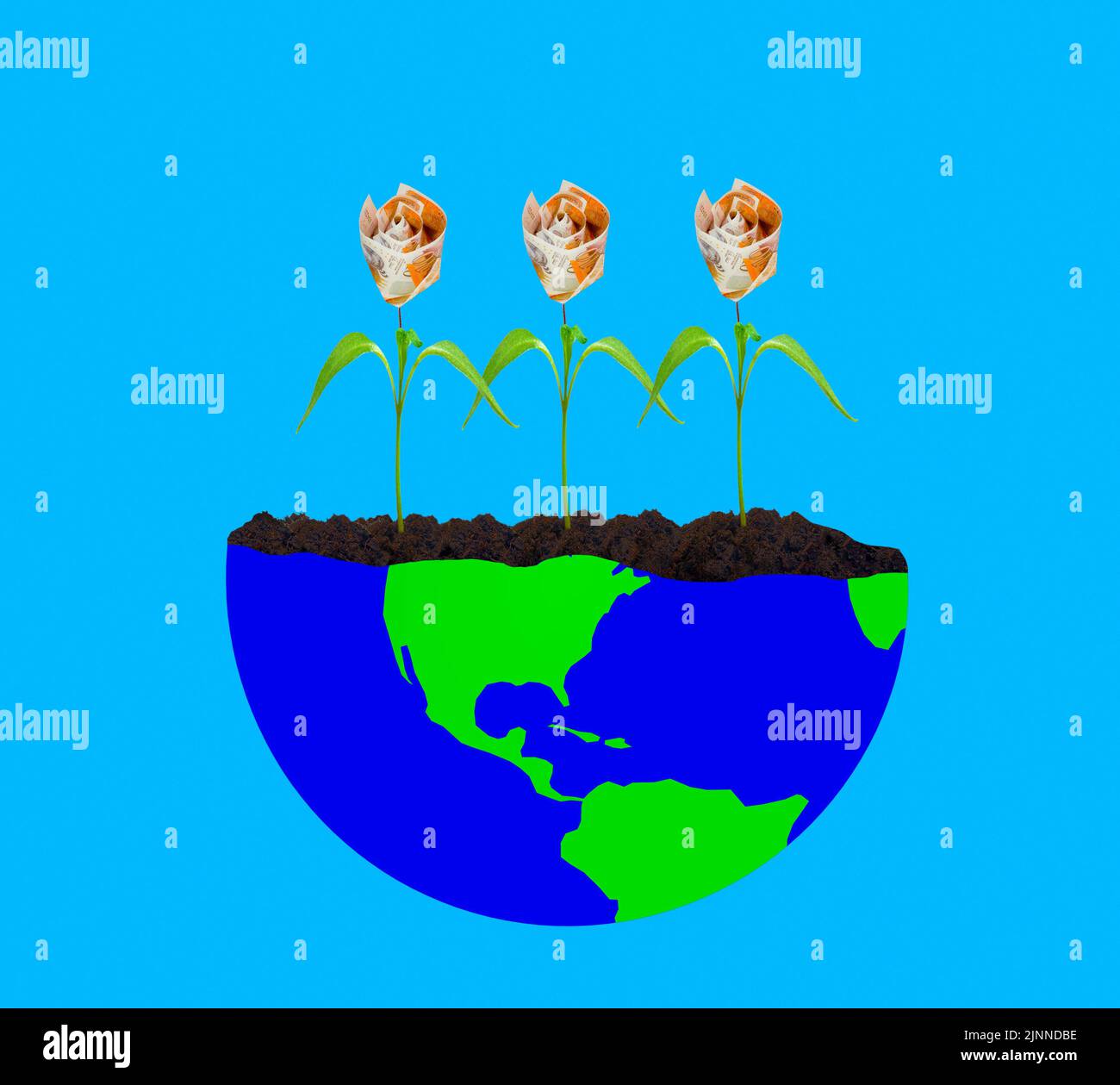 Crescita finanziaria, illustrazione concettuale Foto Stock