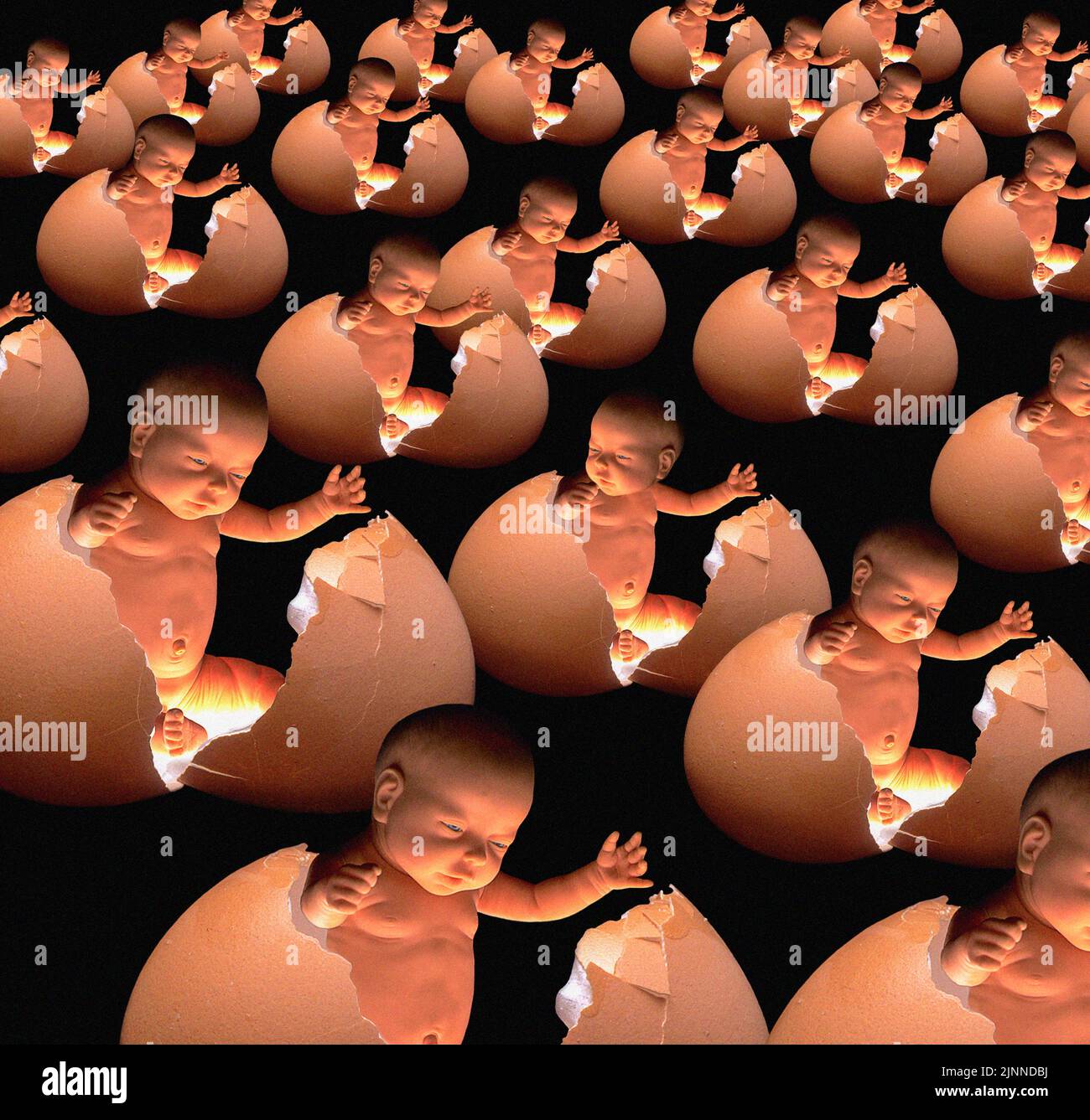 Pensiero individuale, illustrazione concettuale Foto Stock