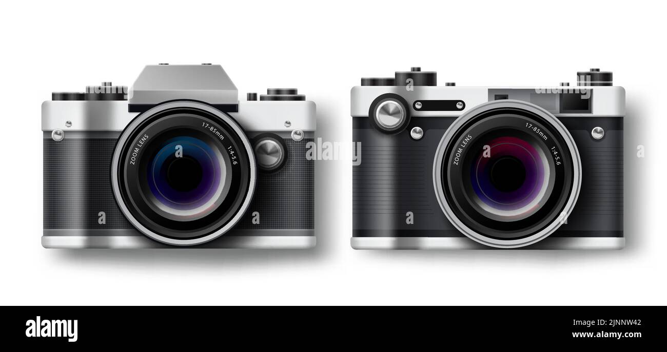 Design del set vettoriale della telecamera da viaggio. Collezione di dispositivi digitali per i viaggiatori per il tour e il viaggio catturare il momento gadget elettronico. Illustrazione vettoriale. Illustrazione Vettoriale
