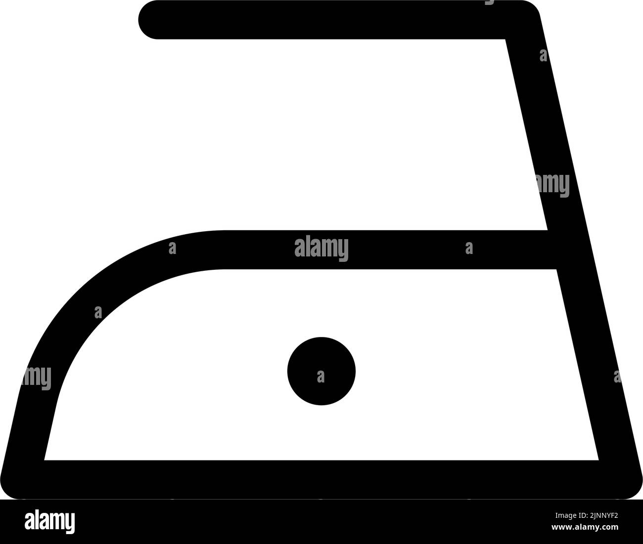 Icona di indicazione lavaggio, ferro caldo, fino a 110°C. Illustrazione Vettoriale