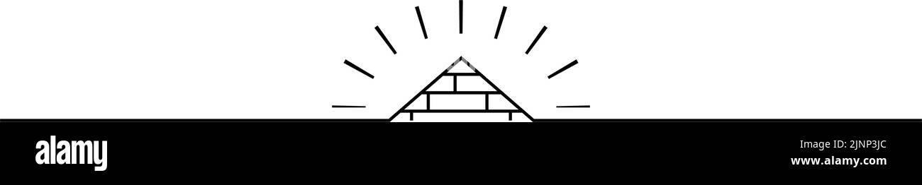 Titolo semplice, decorazioni, Piramide egiziana Illustrazione Vettoriale