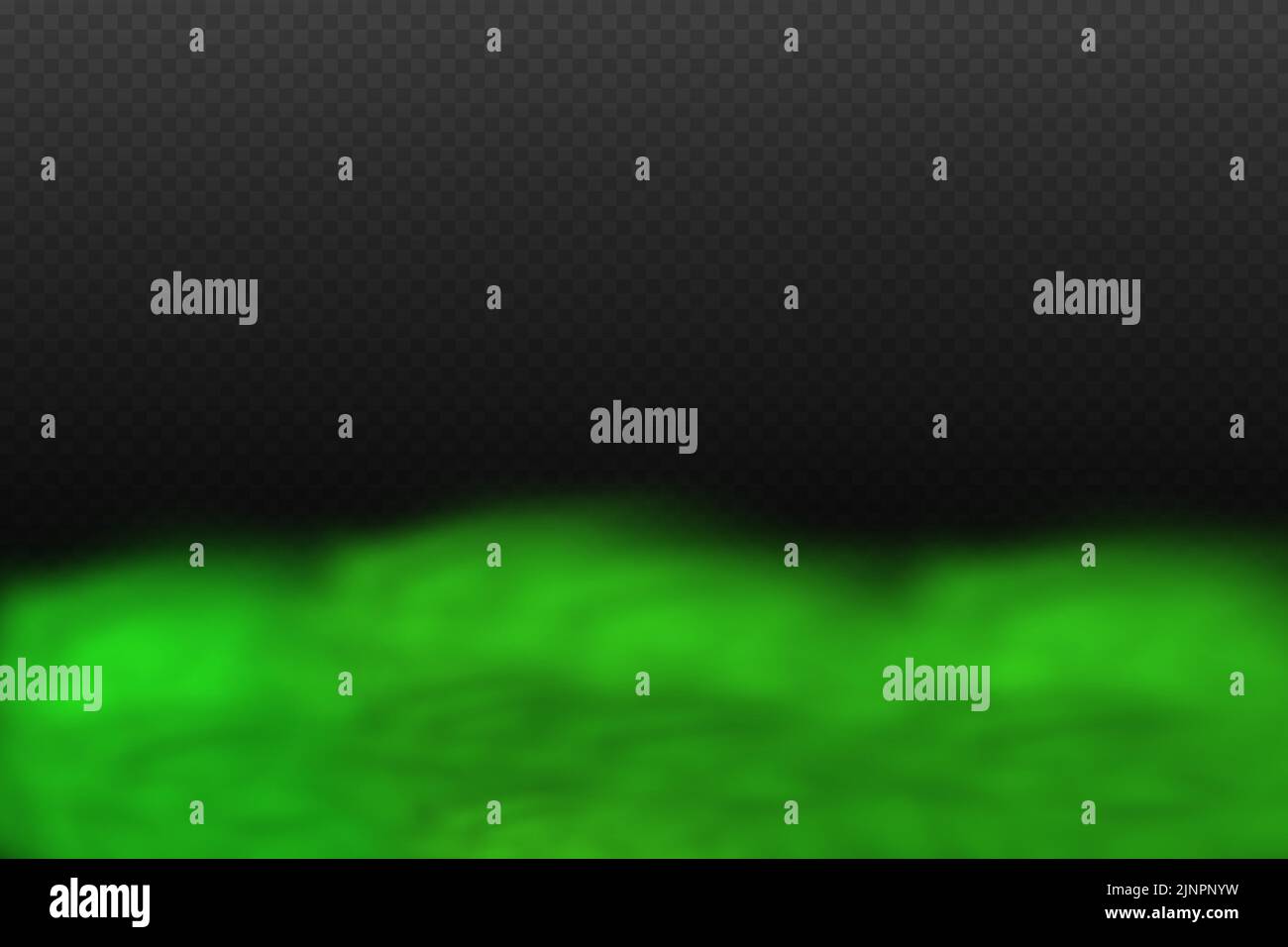Vettore realistico isolato su sfondo trasparente. Nuvola velenosa verde polvere con particelle di sporco, fumo di sigaretta e smog. Concetto di inquinamento dell'aria Illustrazione Vettoriale