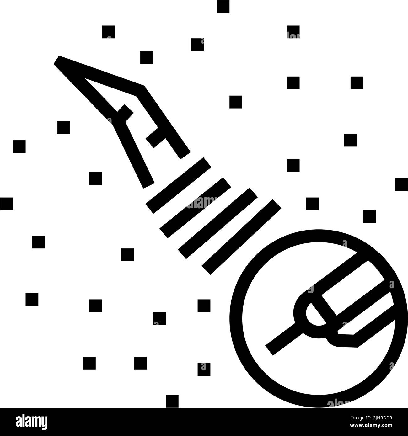 immagine vettoriale dell'icona della linea di trattamento della cicatrice per la rimozione della cicatrice laser Illustrazione Vettoriale