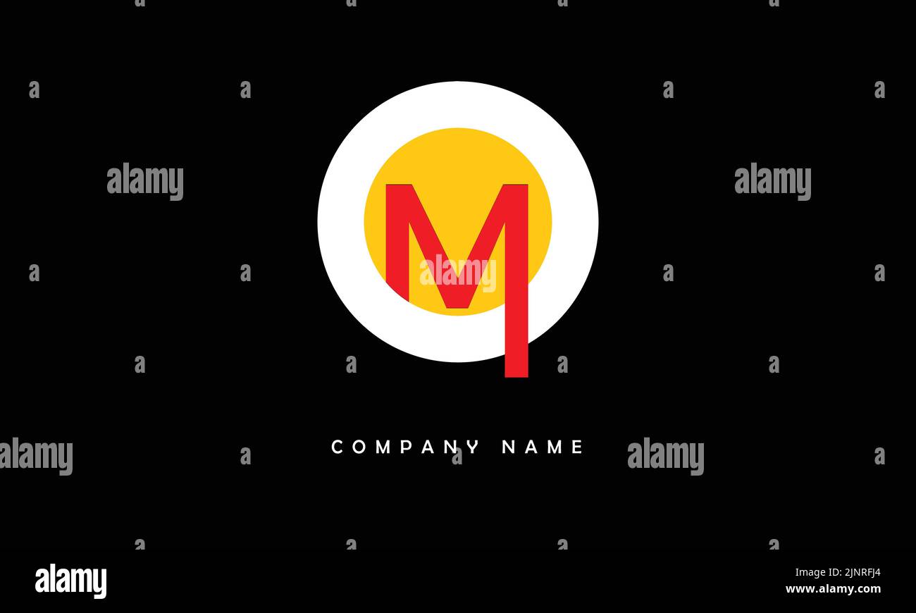 M monogramma logo lettera astratta Illustrazione Vettoriale