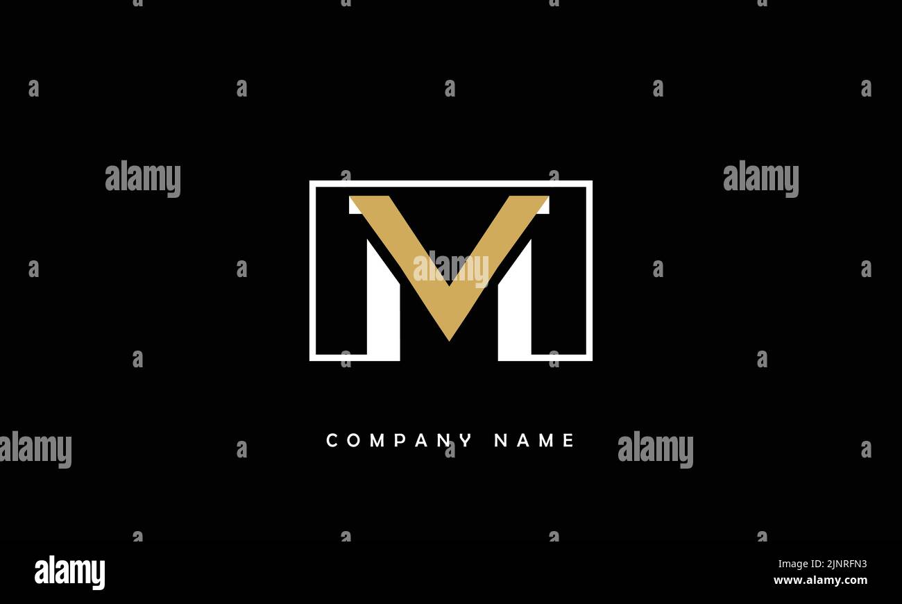 M monogramma logo lettera astratta Illustrazione Vettoriale