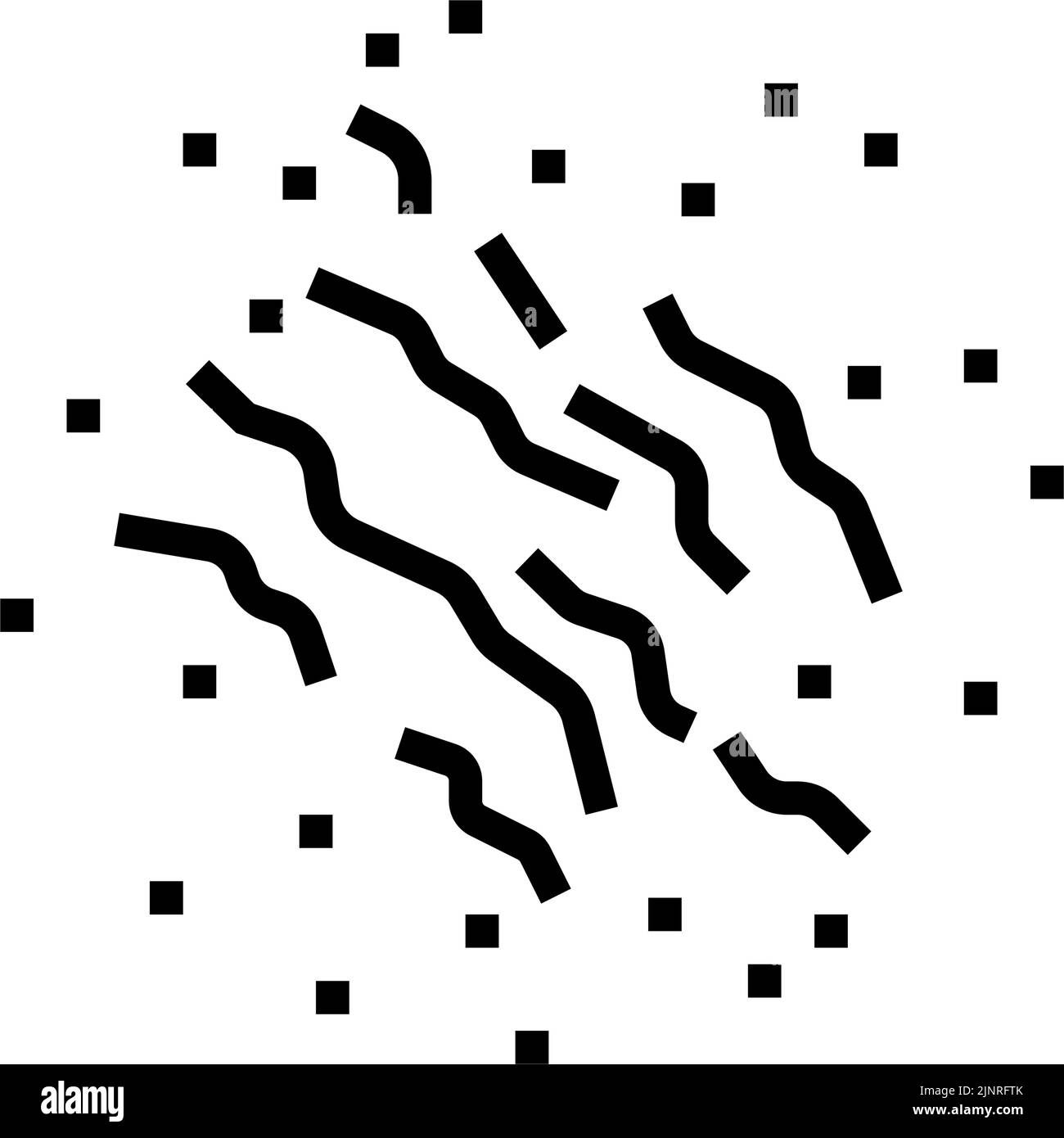 illustrazione vettoriale dell'icona della linea di cicatrice snocciolata o incassata Illustrazione Vettoriale