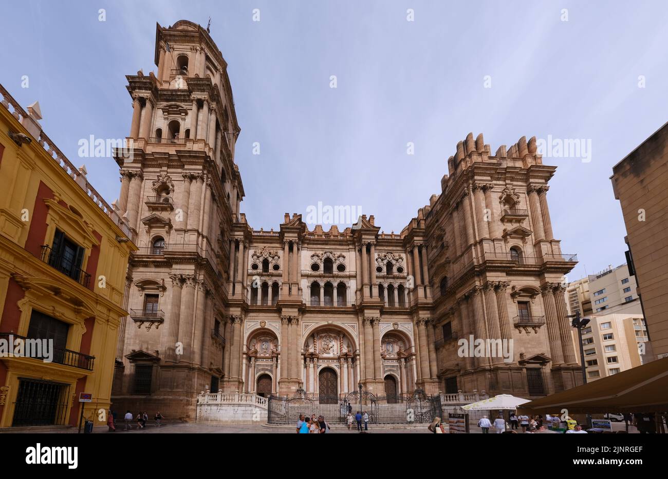 Malaga, Spagna - 19 maggio 2022: La Cattedrale di Malaga è una chiesa cattolica romana nella città di Malaga in Andalusia, nel sud della Spagna Foto Stock