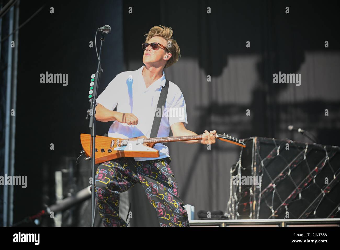 McFly esibendosi all'ippodromo di Doncaster , Regno Unito , 13.08.2022 Foto Stock