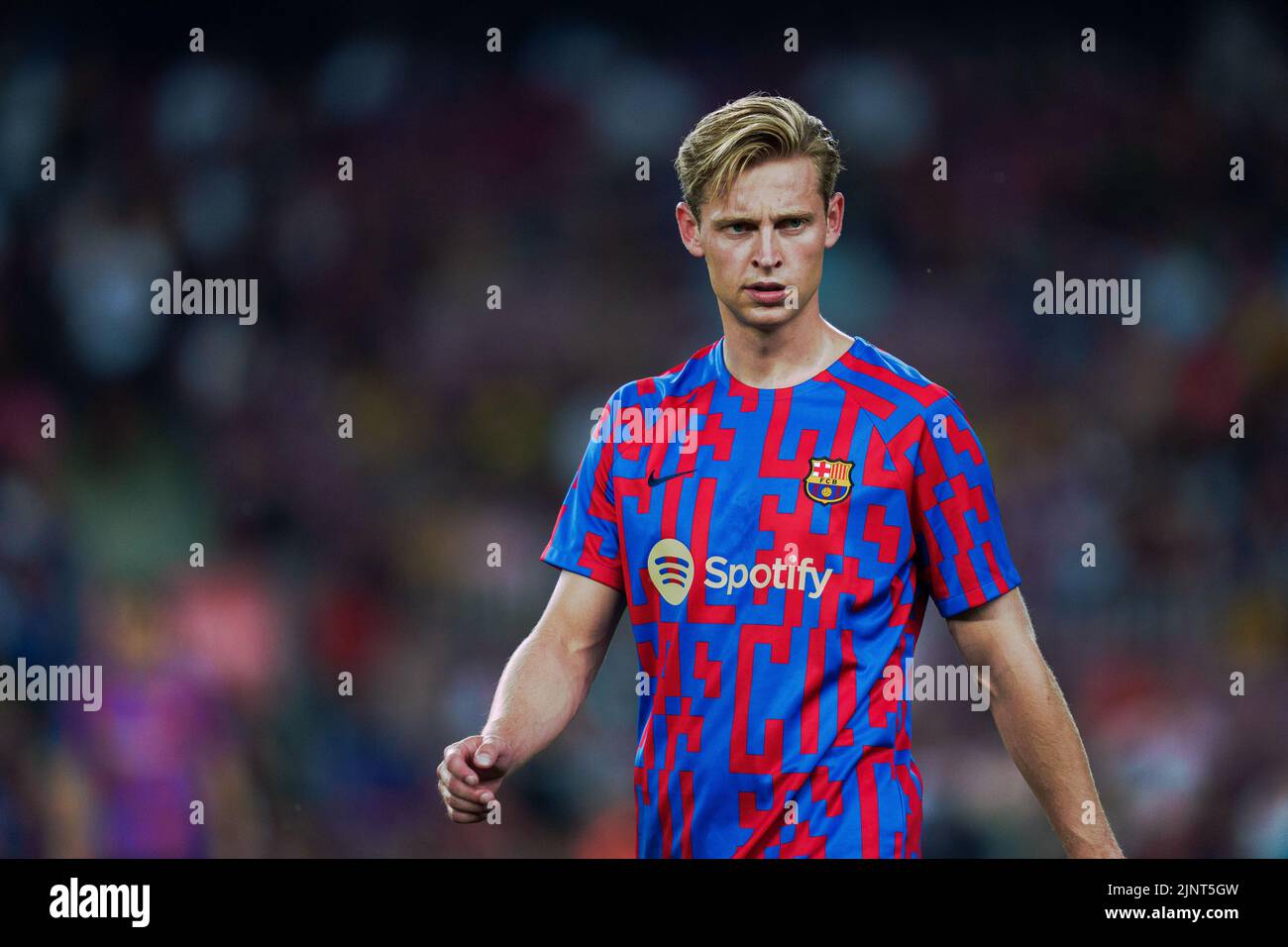 Barcellona, Spagna, 13, agosto, 2022. Spagnolo la Liga: FC Barcelona contro Rayo Vallecano. (21) Frenkie de Jong. Credit: JG/Alamy Live News Foto Stock