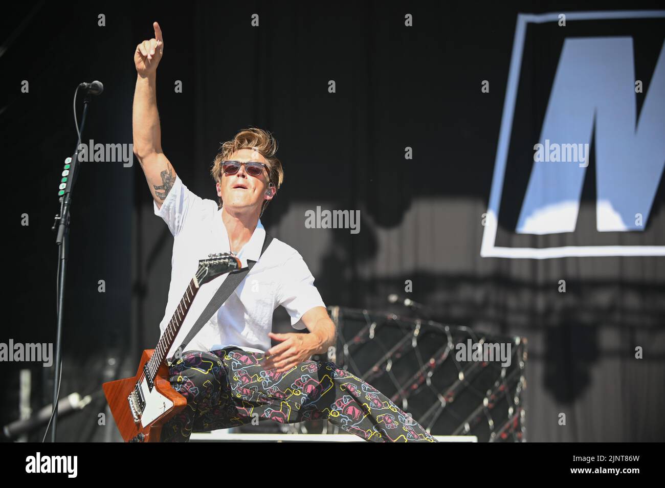 13 agosto 2022, Dogaser, South Yorkshire, U.K: McFly Performing at Doncaster Racecourse , UK , 13.08.2022 (Credit Image: © Robin Burns/ZUMA Press Wire) Foto Stock