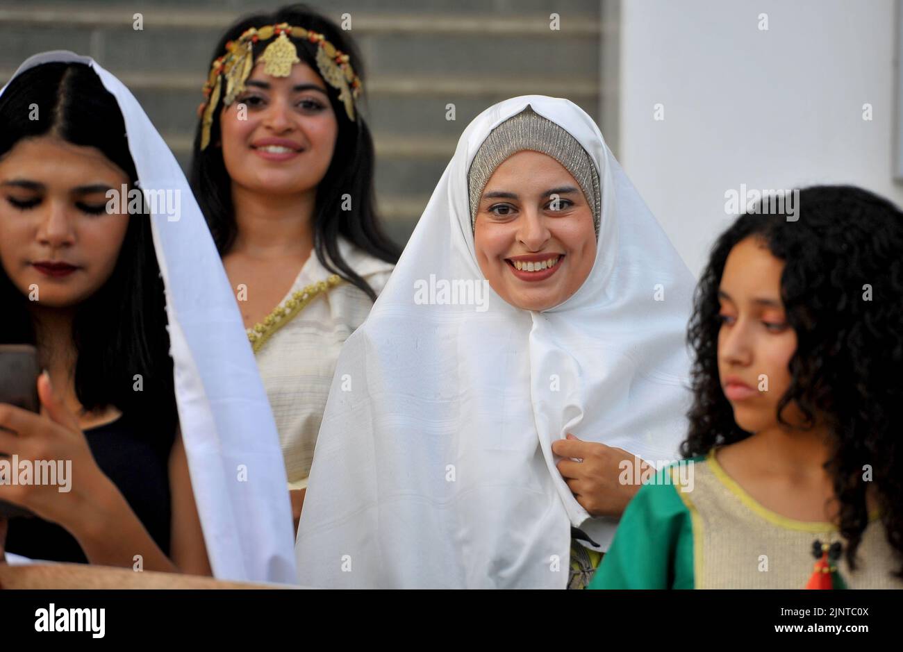 Tunisia. 13th ago, 2022. La Giornata Nazionale della Donna si celebra in Tunisia ogni anno a Avenue Habib Bourguiba il 13 agosto 2022 a Tunisi, Tunisia .(Yassine Mahjoub/Sipa USA). Credit: Sipa USA/Alamy Live News Foto Stock
