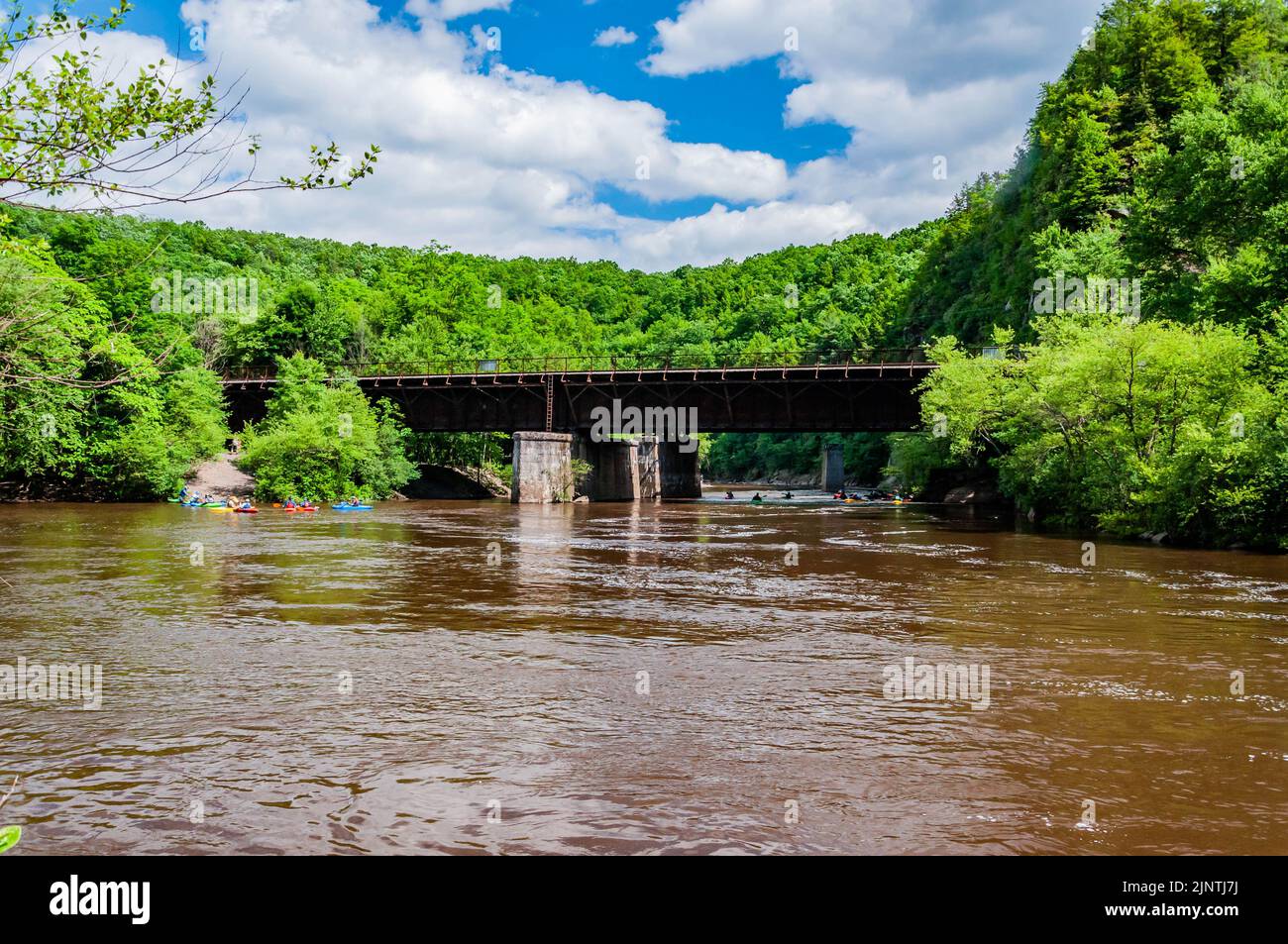 Scenic Lehigh River, Jim Thorpe, Pennsulvania, Stati Uniti Foto Stock