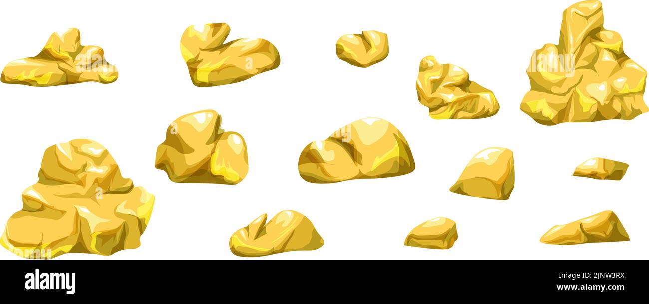 Oro pietra preziosa, ricchezza e ricchezza vettore Illustrazione Vettoriale