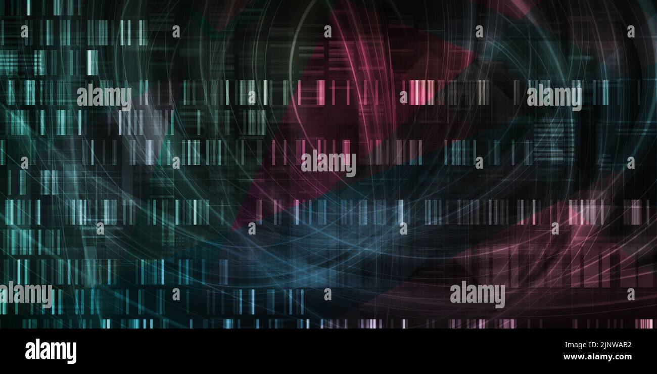 Genetica Medica o DNA genetico immagine astratta Foto Stock