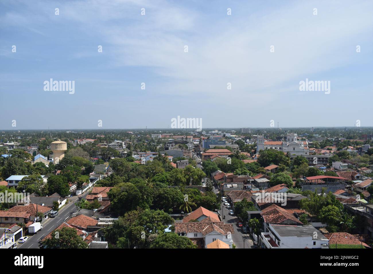 l'orizzonte sulla città urbana Foto Stock