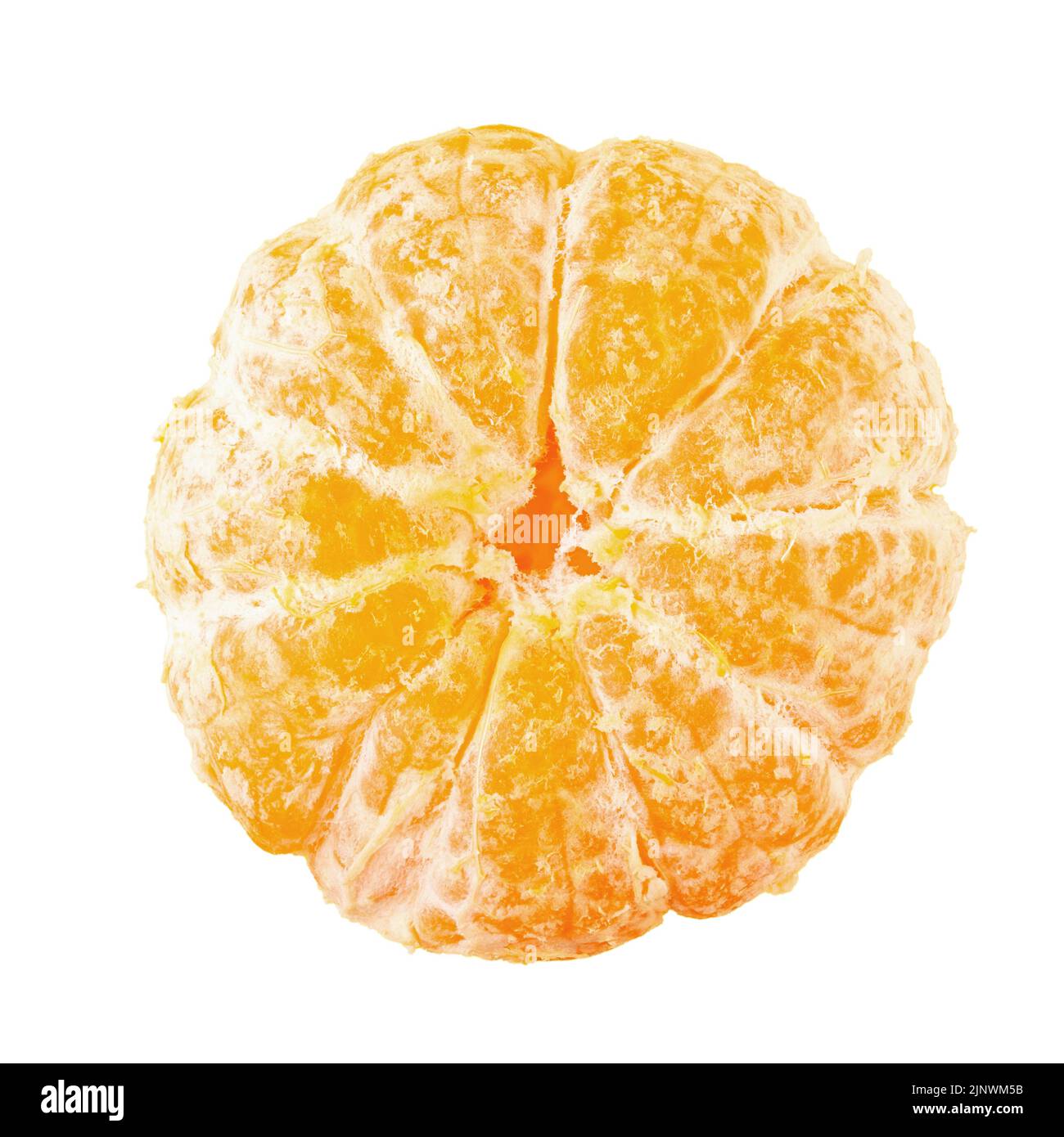 Mandarino, agrumi mandarino isolato su fondo bianco. Il file contiene il percorso di ritaglio. Foto Stock