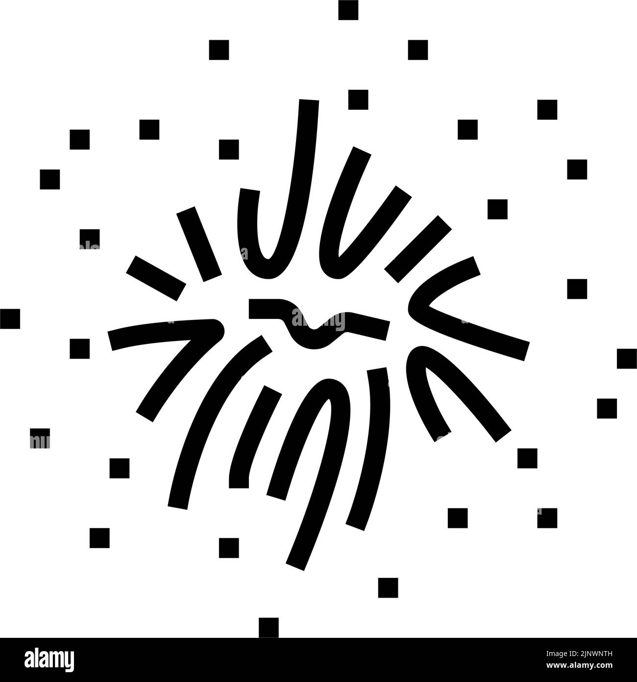 immagine vettoriale dell'icona della linea di contrazione della cicatrice Illustrazione Vettoriale