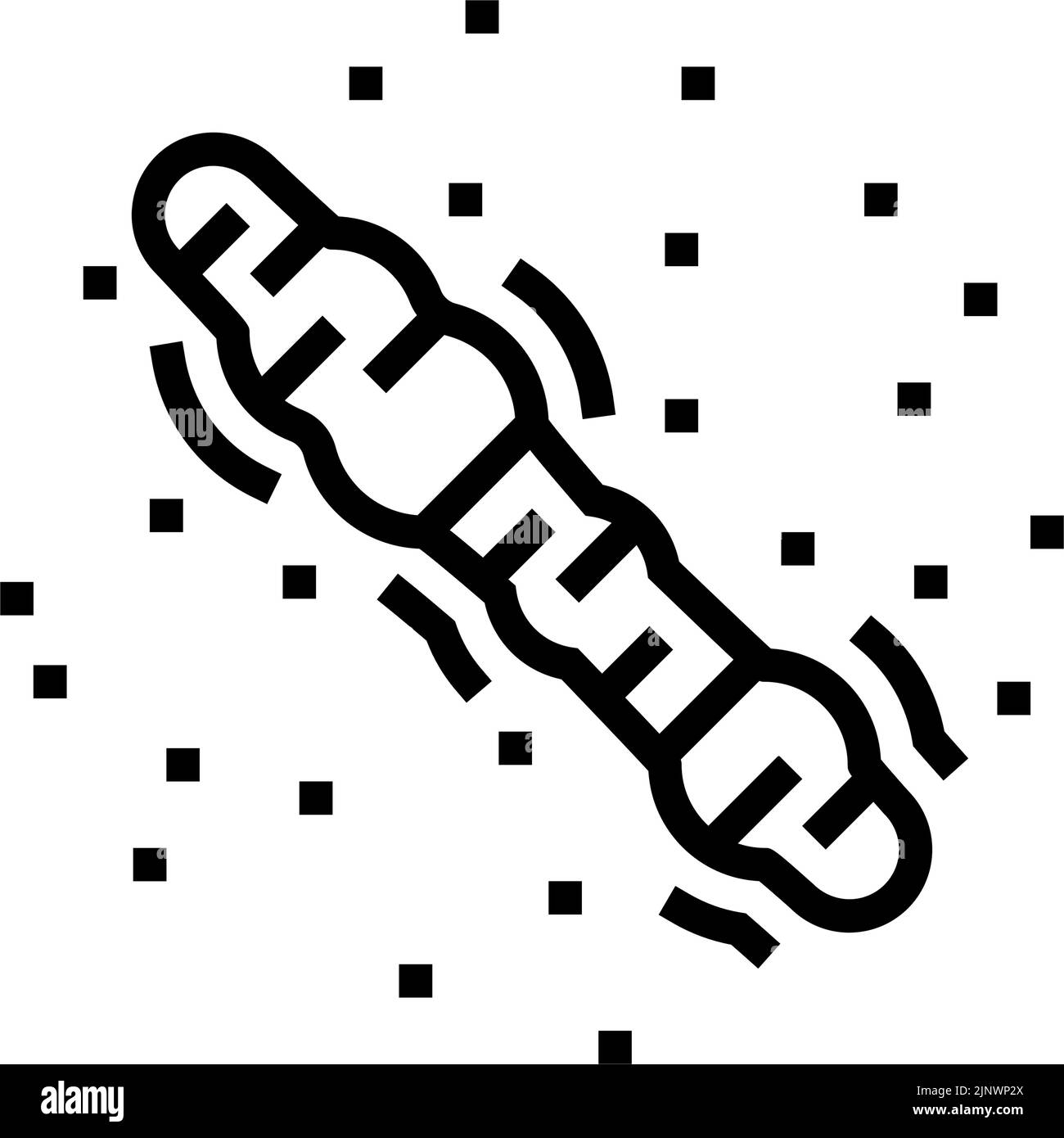 immagine vettoriale dell'icona della linea di cicatrice keloide Illustrazione Vettoriale