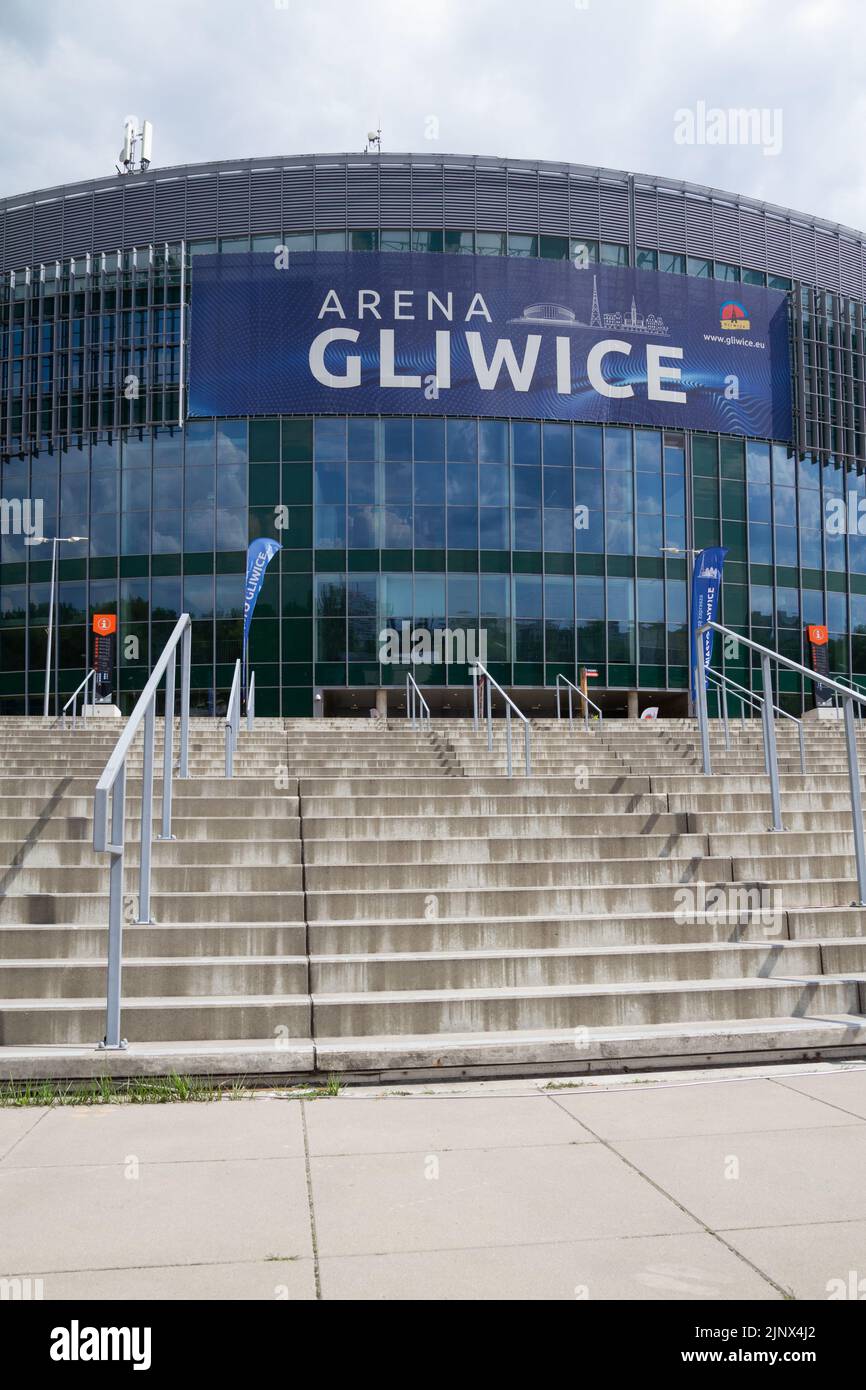 Arena Gliwice, moderna sala al coperto polivalente, luogo di sport e intrattenimento a Gliwice, Polonia. Foto Stock