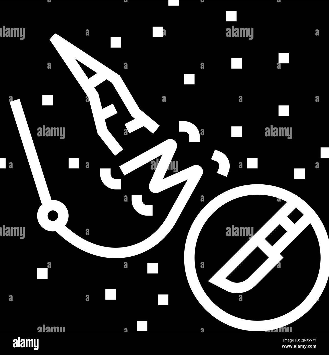 illustrazione del vettore icona glifo di trattamento cicatrice della procedura chirurgica Illustrazione Vettoriale