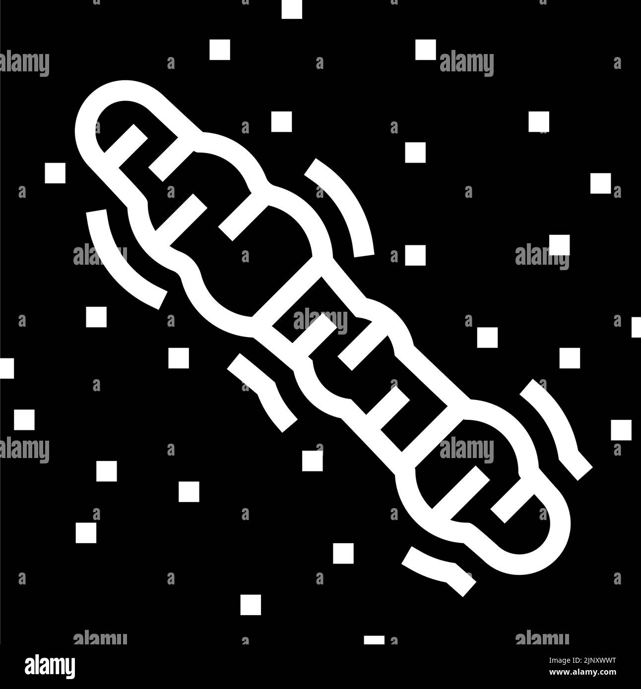 illustrazione del vettore dell'icona del glifo della cicatrice keloide Illustrazione Vettoriale