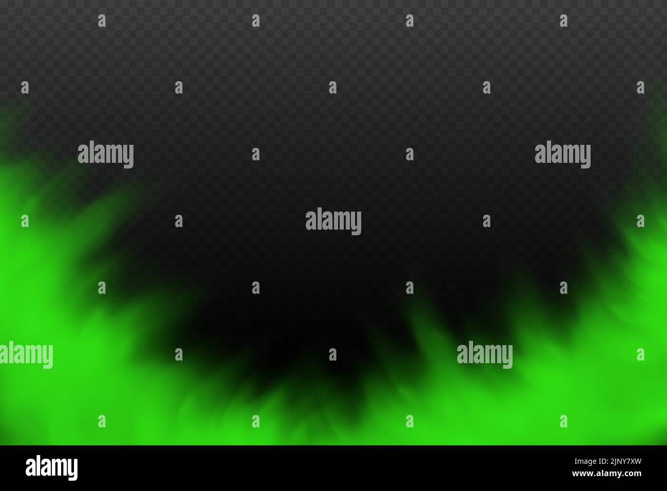 Vettore realistico isolato su sfondo trasparente. Nuvola velenosa verde polvere con particelle di sporco, fumo di sigaretta e smog.concept aria inquinio Illustrazione Vettoriale