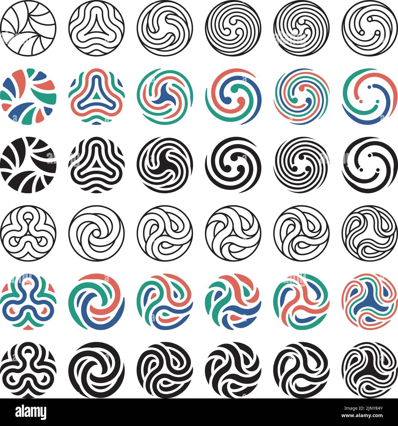 Modello logo. Set di modelli con logo a triangolo. Illustrazione vettoriale Illustrazione Vettoriale