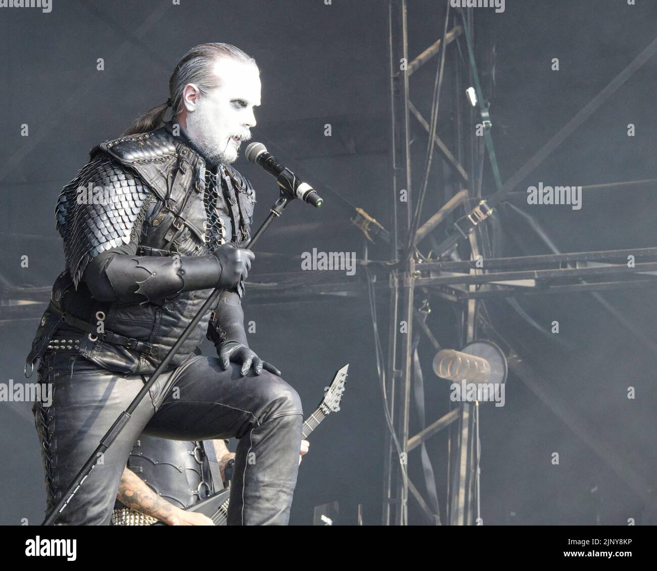 Catton Park, Regno Unito, 14 agosto 2022, Dark Funeral si esibisce sul palcoscenico principale al Bloodstock Open Air Festival. Credit: Will Tudor/Alamy Live News Foto Stock