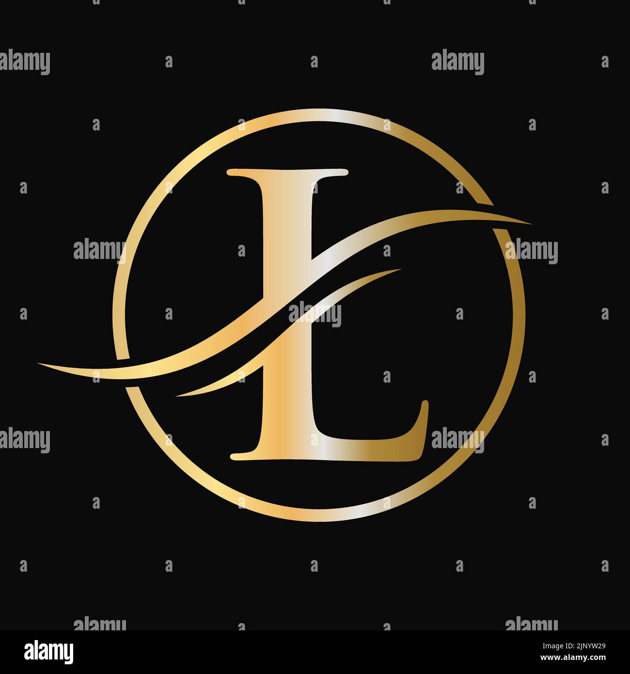 Iniziale L Letter Logo Creative Modern Typography modello vettoriale. Lettera astratta L Logo Design Illustrazione Vettoriale