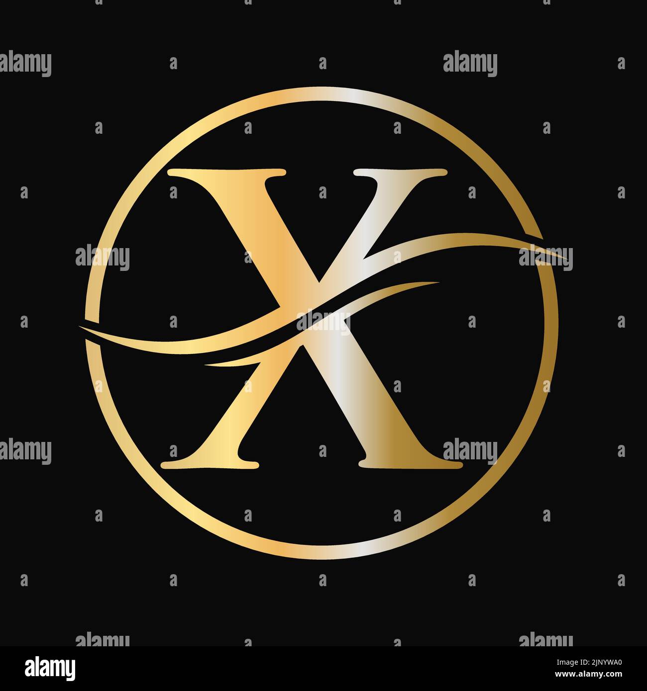 Iniziale X Letter Logo Creative Modern Typography modello vettoriale. Lettera astratta X Logo Design Illustrazione Vettoriale