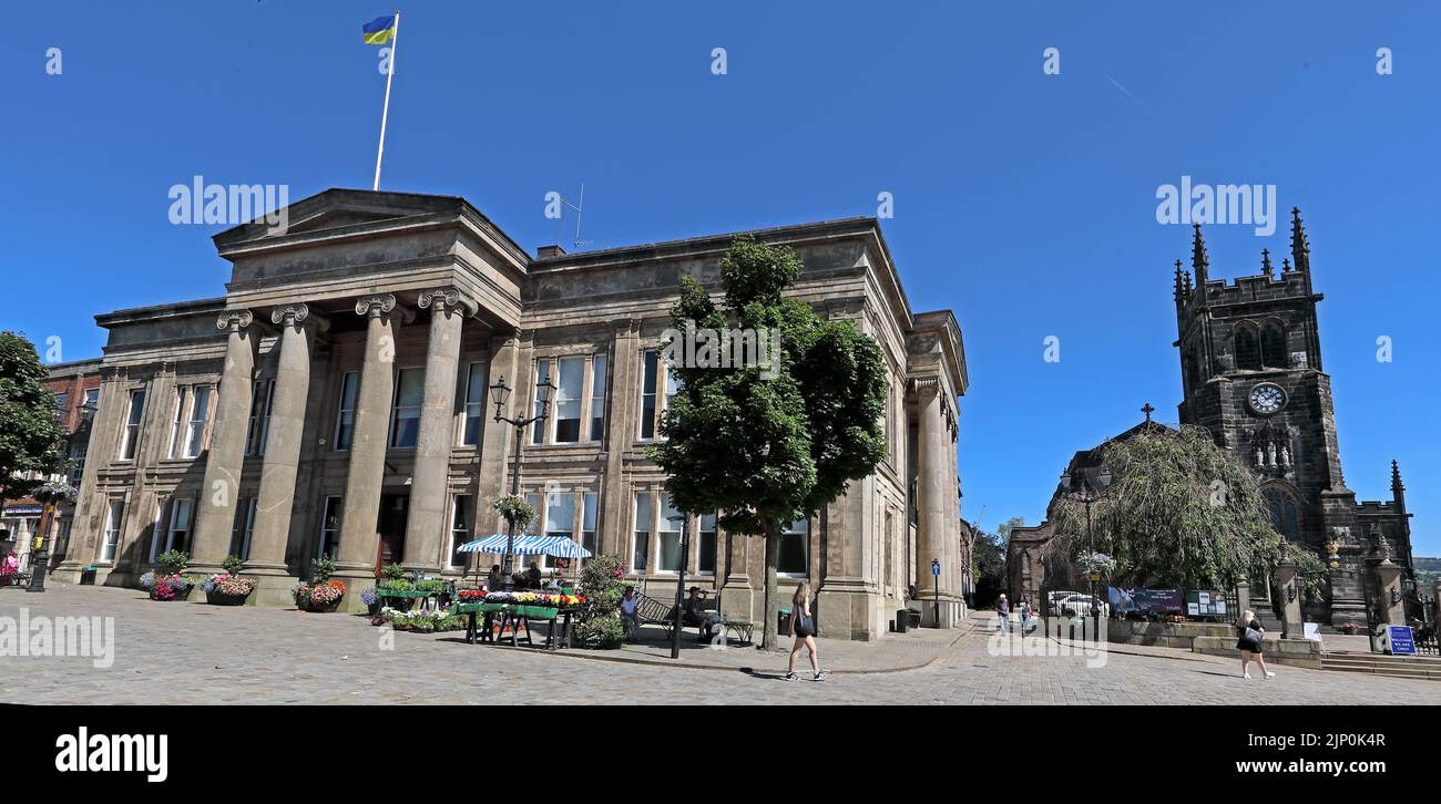Macclesfield Town Hal, edificio pubblico della città, Cheshire East, Cheshire, Inghilterra, REGNO UNITO, SK10 1EA, ESTATE Foto Stock