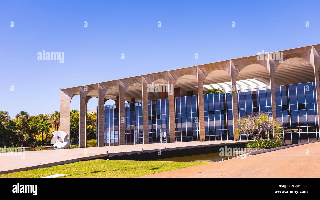 Brasilia, Distretto Federale - Brasile. Agosto, 14, 2022. Palazzo Itamaraty. Progetto dell'architetto Oscar Niemeyer Foto Stock