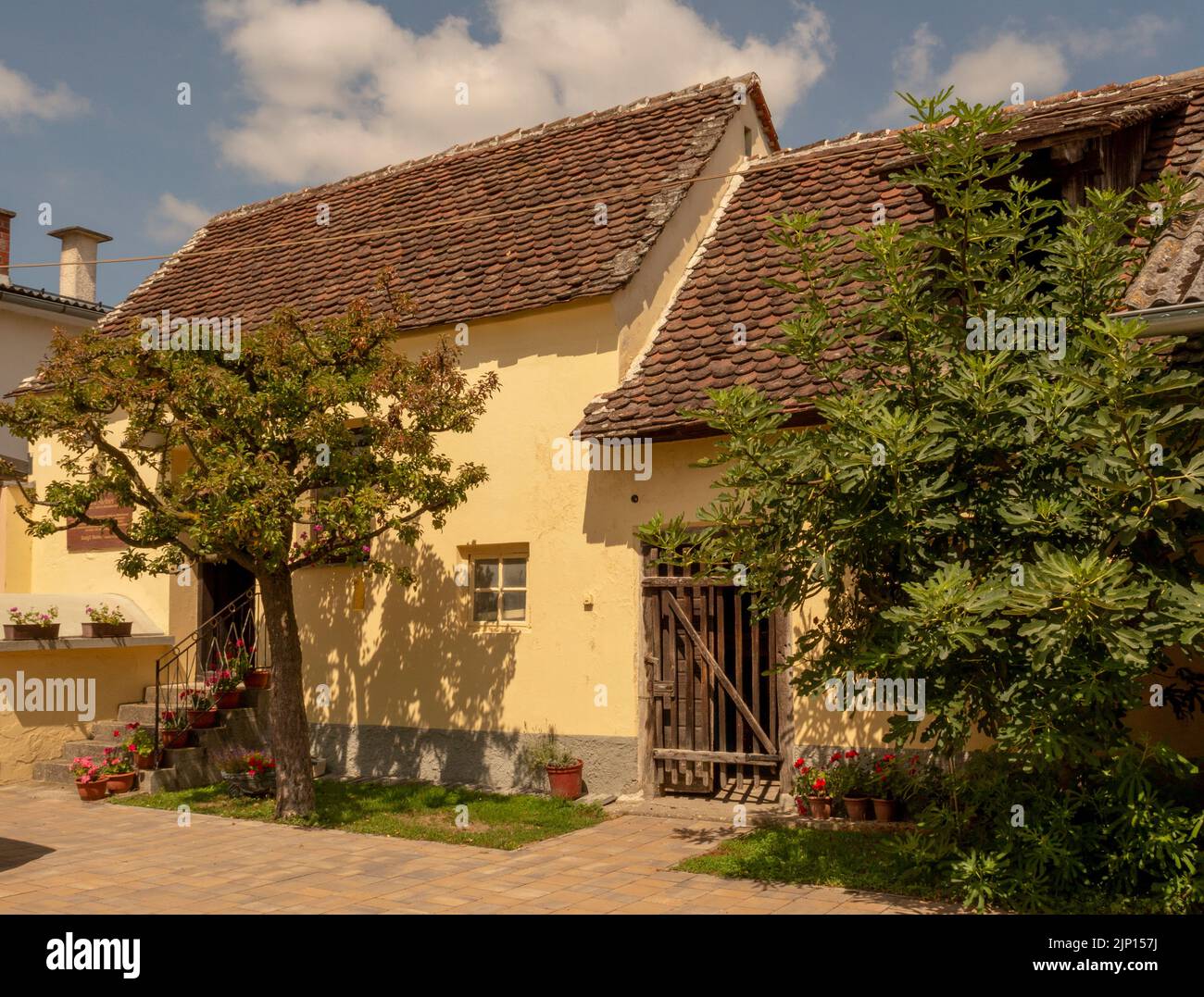 Donji Kraljevec, Croazia - 14 agosto 2022 : la casa dove nacque Rudolf Steiner. Luogo di nascita. Foto Stock