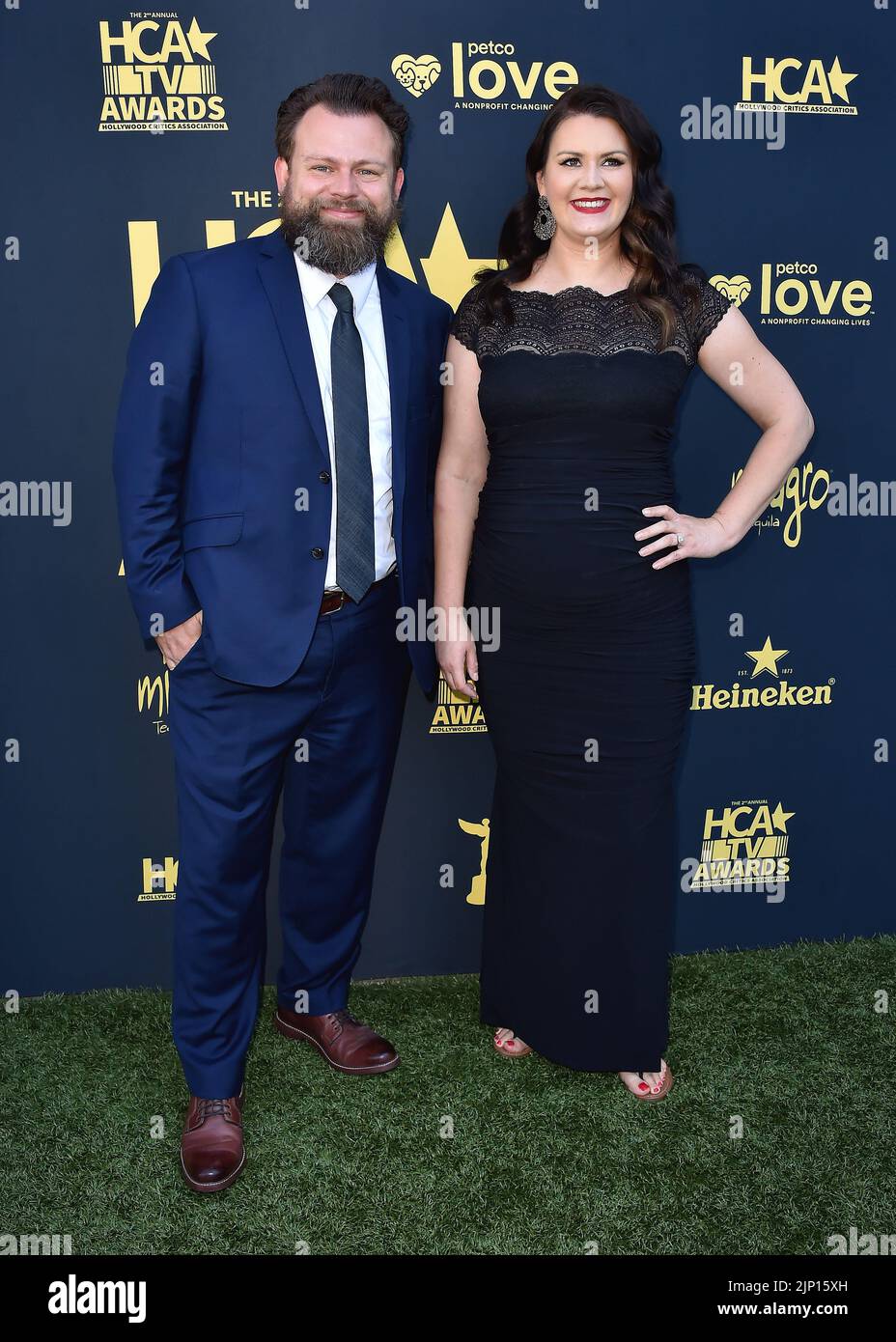 Beverly Hills, Stati Uniti. 14th ago, 2022. DaN Erickson camminando sul tappeto rosso al 2nd° giorno 2 dell'HCA TV Awards (Broadcast & Cable) al Beverly Hilton di Beverly Hills, CA, il 14 agosto 2022. (Foto di Scott Kirkland/Sipa USA) Credit: Sipa USA/Alamy Live News Foto Stock