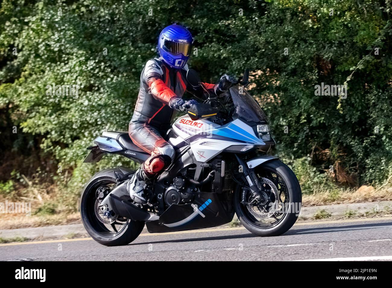 Moto Suzuki Katana argento 2019 999 cc Foto Stock