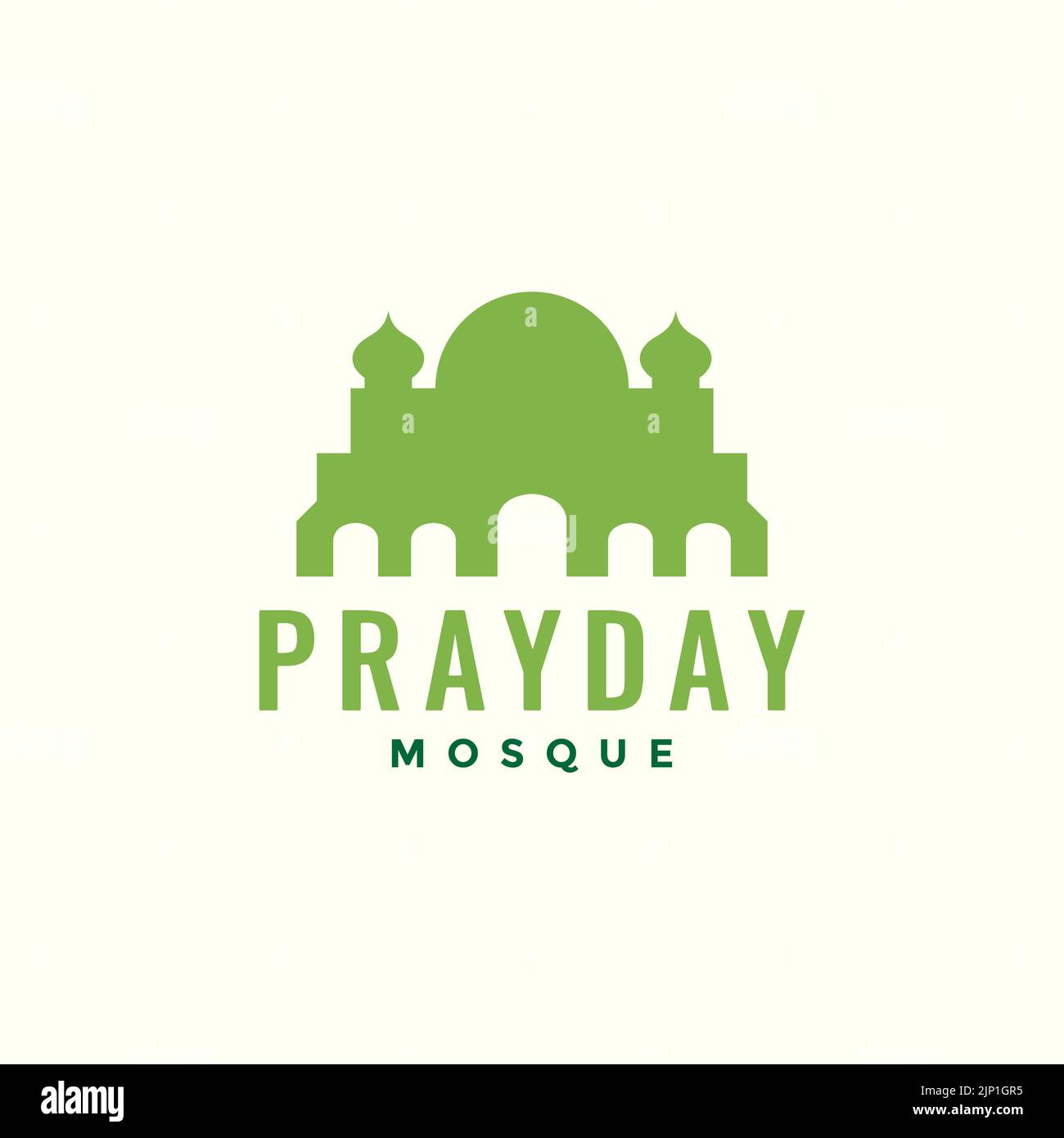logo della vecchia cupola della moschea Illustrazione Vettoriale
